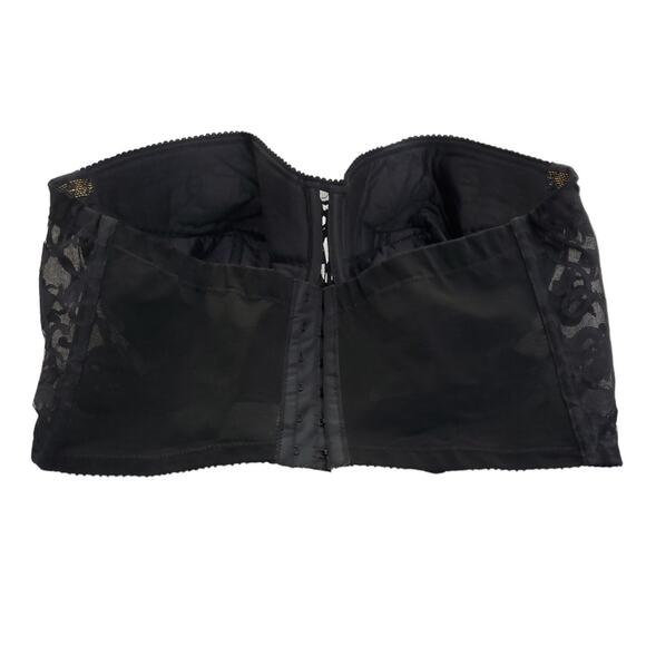 Vintage Special Request by Glamorise Black Lace Longline Bra 8100 Sz 44C - Picture 4 of 7